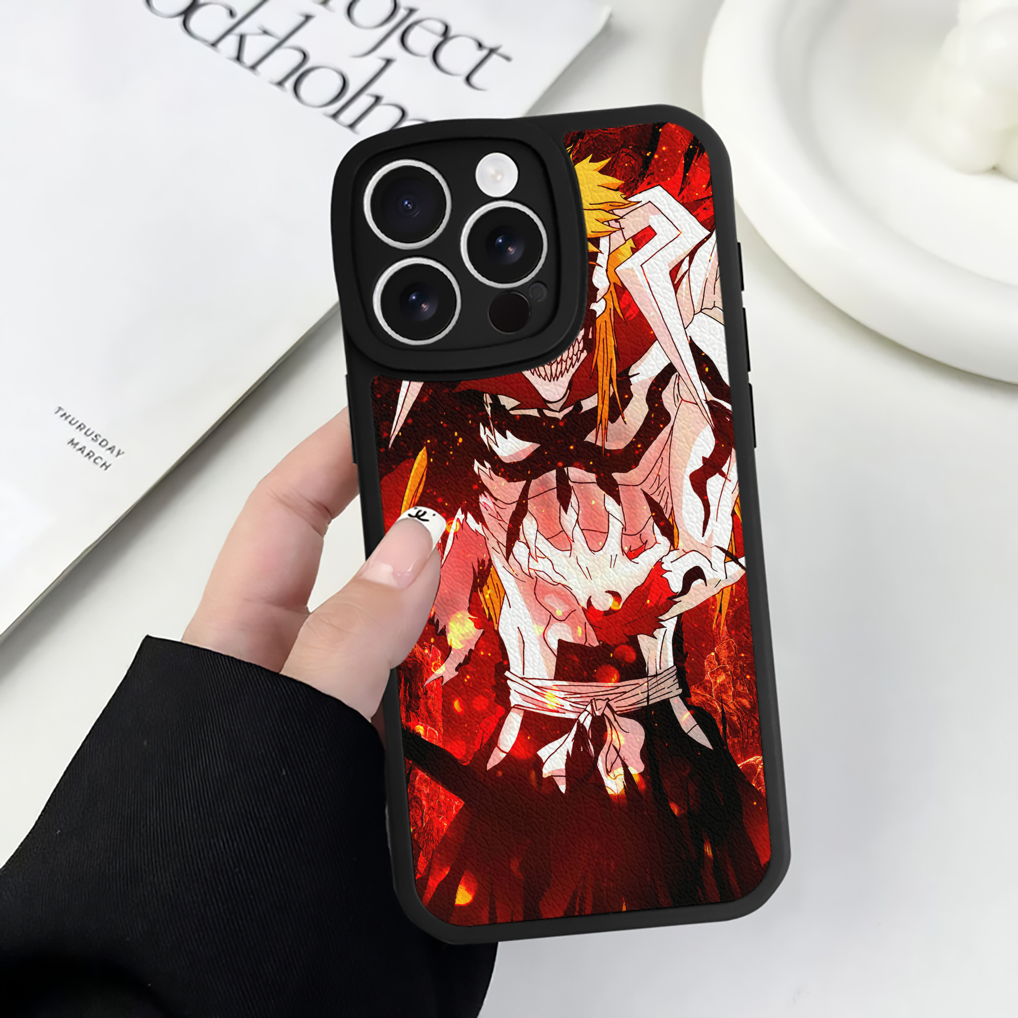 （画像用） ブリーチ BLEACH 【iPhone 16シリーズ対応】シリコンスマホケース（レザー調） 材質：シリコン